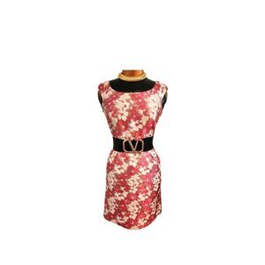 Vintage Kate Spade, Josie Metallic Pink Silk Jacquard Floral Sleevless  Dress